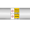 Roll form Pipe Markers with liner, with pictograms - Gas